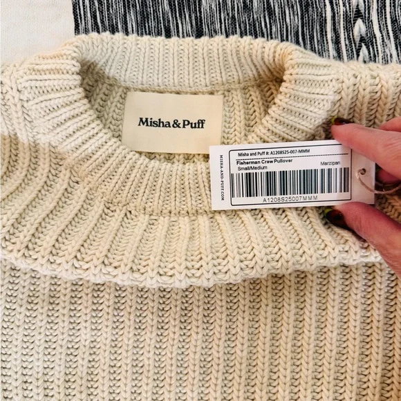 Misha and Puff Fisherman Sweater Marzipan - Picture 2 of 3